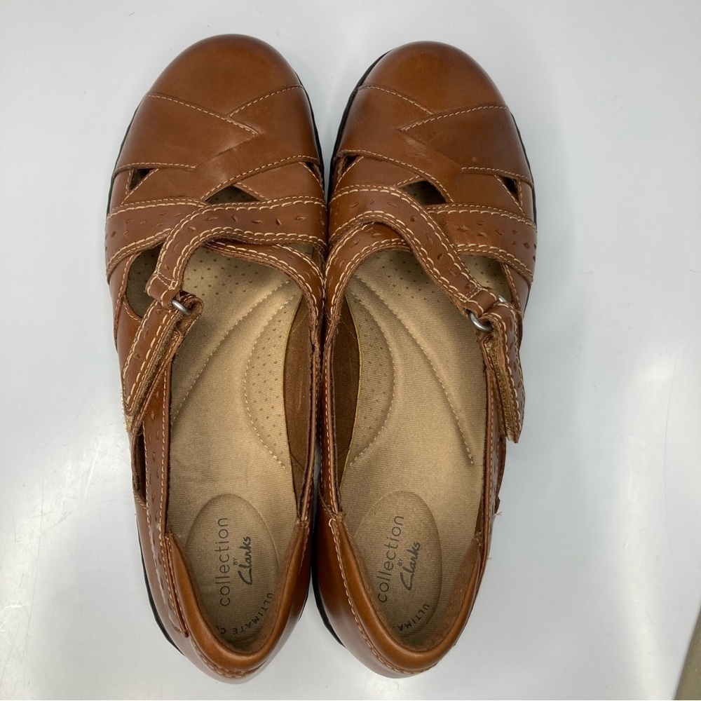 Clarks Ashland spin Q loafers brown leather size 9 - Picture 6 of 7